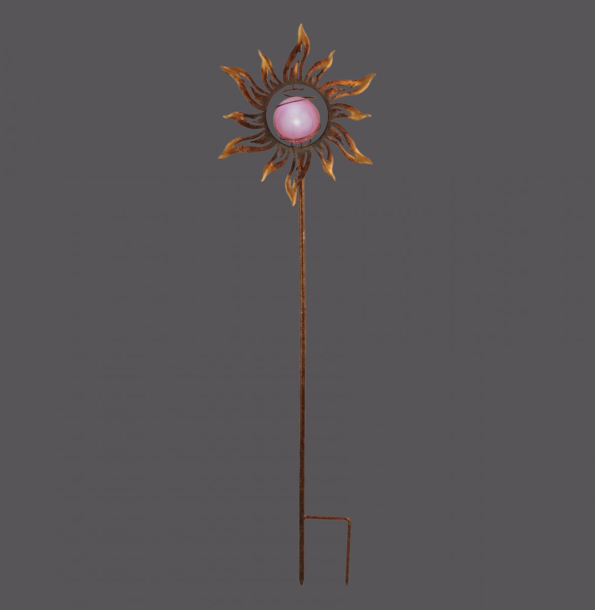 LED Erdspießleuchte Sonne 19775-70 rost