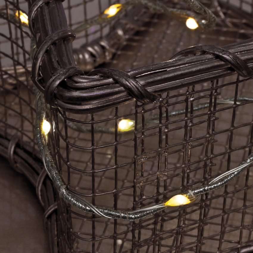 LED-Minilichterkette silberfarben 20 flammig LED-Minilichterkette silberfarben 20 flammig
