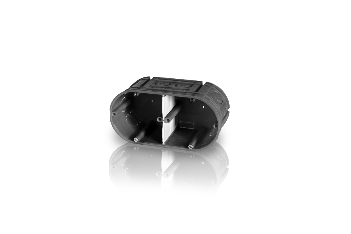 Unterputzgerätedose massiv, 2-fach, Ø 60, t=63mm UP20