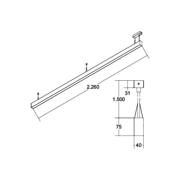 LED-Pendel-Profilleuchte 77234084