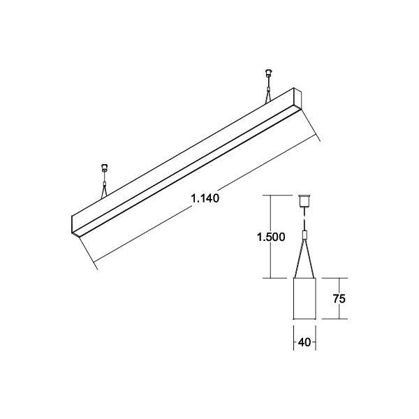 LED-Pendel-Profilleuchte 77353698