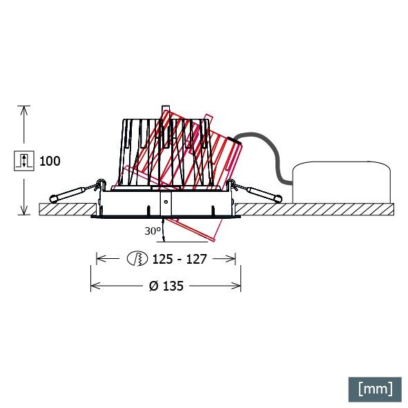 LED-Einbaustrahler CSA-R 602.930.FL sw