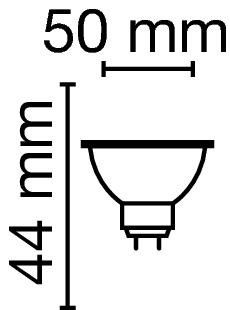 LED Reflektorlampe MR16 7,8W 3000K GU5,3