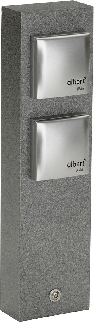 624400 Säule mit 2 Steckdosen anth.silb. 624400 624400 Säule mit 2 Steckdosen anth.silb. 624400