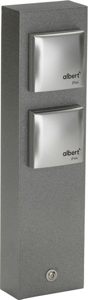 624400 Säule mit 2 Steckdosen anth.silb. 624400 624400 Säule mit 2 Steckdosen anth.silb. 624400