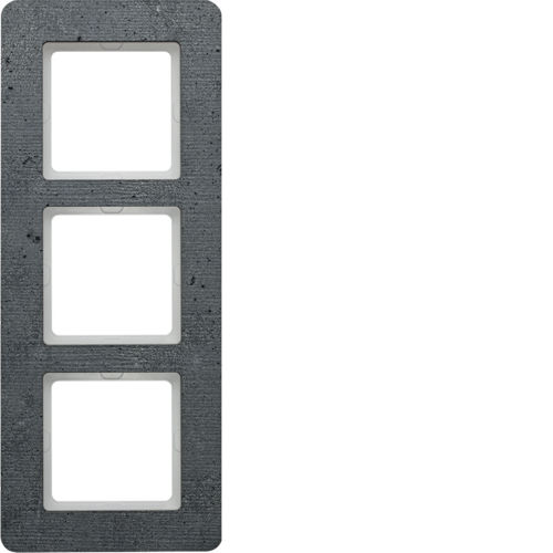 Rahmen 3-fach 10136020 grau Beton strukturiert Rahmen 3-fach 10136020 grau Beton strukturiert