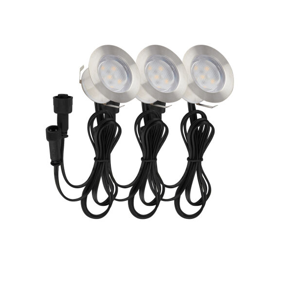 Terrasseneinbauleuchte CONNECT TO SHINE PADOUK LED/1W 100 lm 3000K 3er-Set Terrasseneinbauleuchte CONNECT TO SHINE PADOUK LED/1W 100 lm 3000K 3er-Set