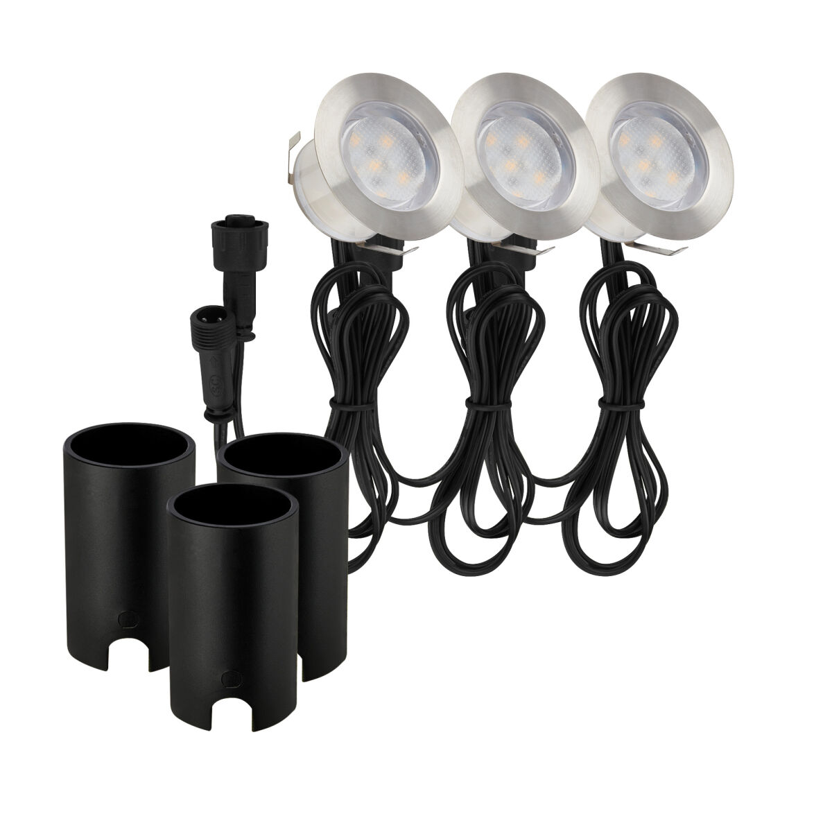 Bodeneinbaustrahler CONNECT TO SHINE TILIA LED/1W 100 lm 3000K 3er-Set Erweiterung Bodeneinbaustrahler CONNECT TO SHINE TILIA LED/1W 100 lm 3000K 3er-Set Erweiterung