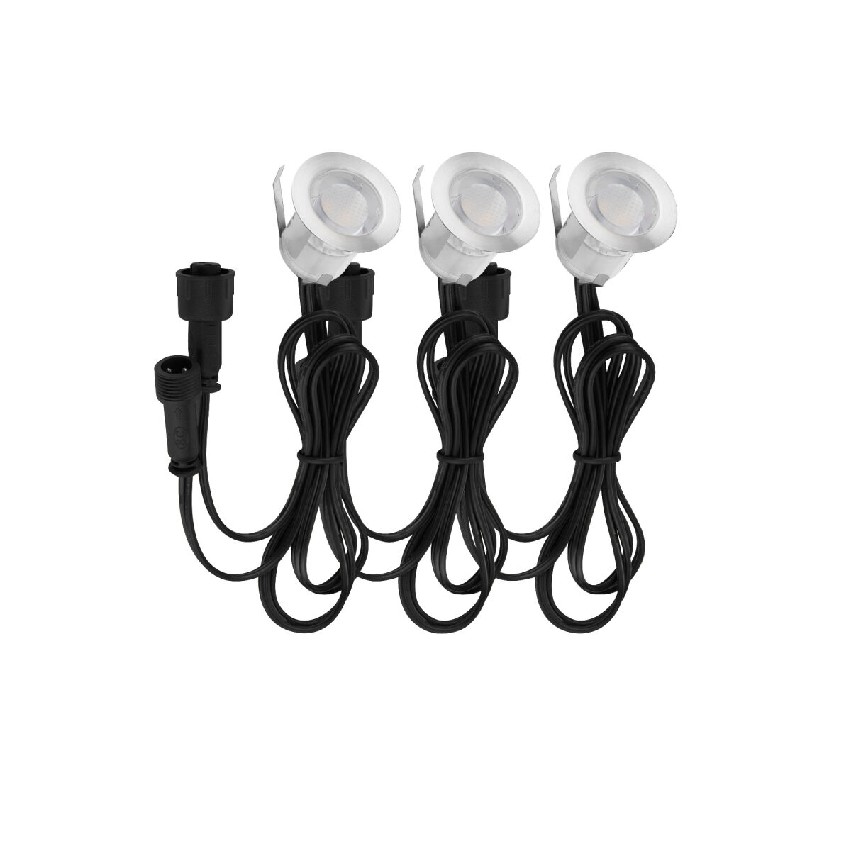 Terrasseneinbauleuchte CONNECT TO SHINE KEBONY LED/0,6W 40 lm 3000K 3er-Set Kabel schwarz Terrasseneinbauleuchte CONNECT TO SHINE KEBONY LED/0,6W 40 lm 3000K 3er-Set Kabel schwarz