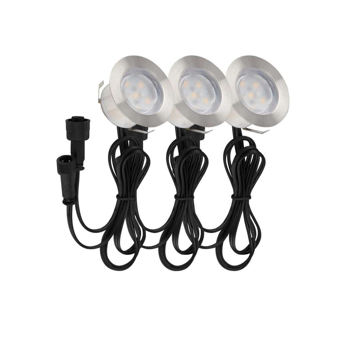 Terrasseneinbauleuchte CONNECT TO SHINE PADOUK LED/1W 100 lm 3000K 3er-Set Terrasseneinbauleuchte CONNECT TO SHINE PADOUK LED/1W 100 lm 3000K 3er-Set