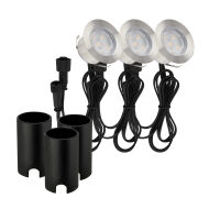 Bodeneinbaustrahler CONNECT TO SHINE TILIA LED/1W 100 lm 3000K 3er-Set Erweiterung