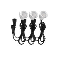 Terrasseneinbauleuchte CONNECT TO SHINE KEBONY LED/0,6W 40 lm 3000K 3er-Set Kabel schwarz