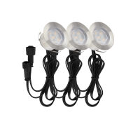 Terrasseneinbauleuchte CONNECT TO SHINE PADOUK LED/1W 100 lm 3000K 3er-Set