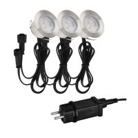 Terrasseneinbauleuchte CONNECT TO SHINE PADOUK LED/1W 100 lm 3000K 3er-Set