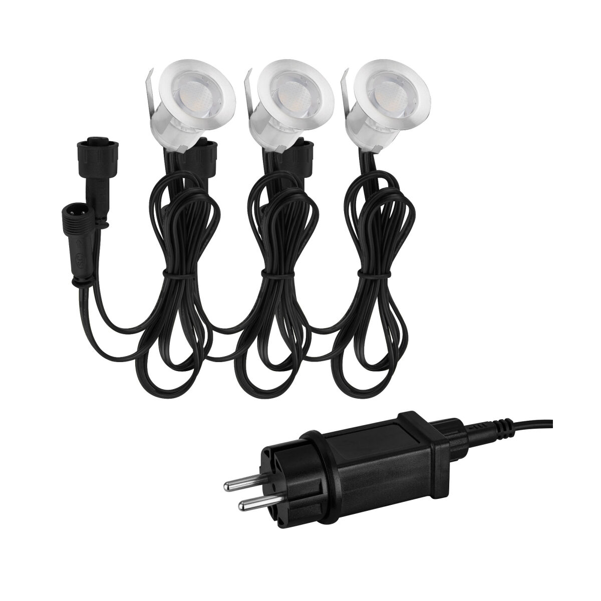 Terrasseneinbauleuchte CONNECT TO SHINE KEBONY LED/0,6W 40 lm 3000K 3er-Set Terrasseneinbauleuchte CONNECT TO SHINE KEBONY LED/0,6W 40 lm 3000K 3er-Set