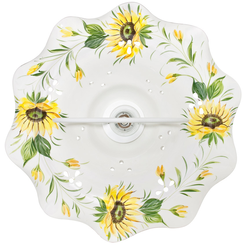 Pendelleuchte mit Sonnenblumenmuster