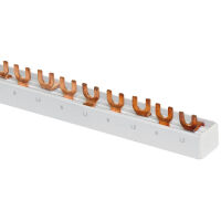 Gabel-Phasenschiene 10 mm² 4-polig L-Form für 6 x 2-pol. Schalter+N