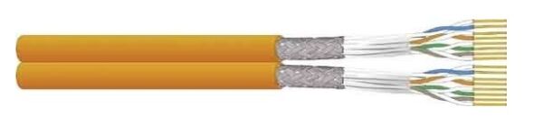 Datenkabel CU 7080 2x4P Cat.7 orange S/FTP AWG23 18291200DL Datenkabel CU 7080 2x4P Cat.7 orange S/FTP AWG23 18291200DL