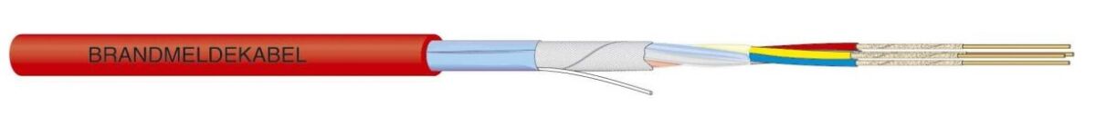 Brandmeldekabel rot BMK JEHStH E30-90 2x2x0,8mm² Schnittlänge