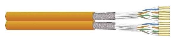Datenkabel CU 7080 2x4P Cat.7 orange S/FTP AWG23 18291200DL Datenkabel CU 7080 2x4P Cat.7 orange S/FTP AWG23 18291200DL