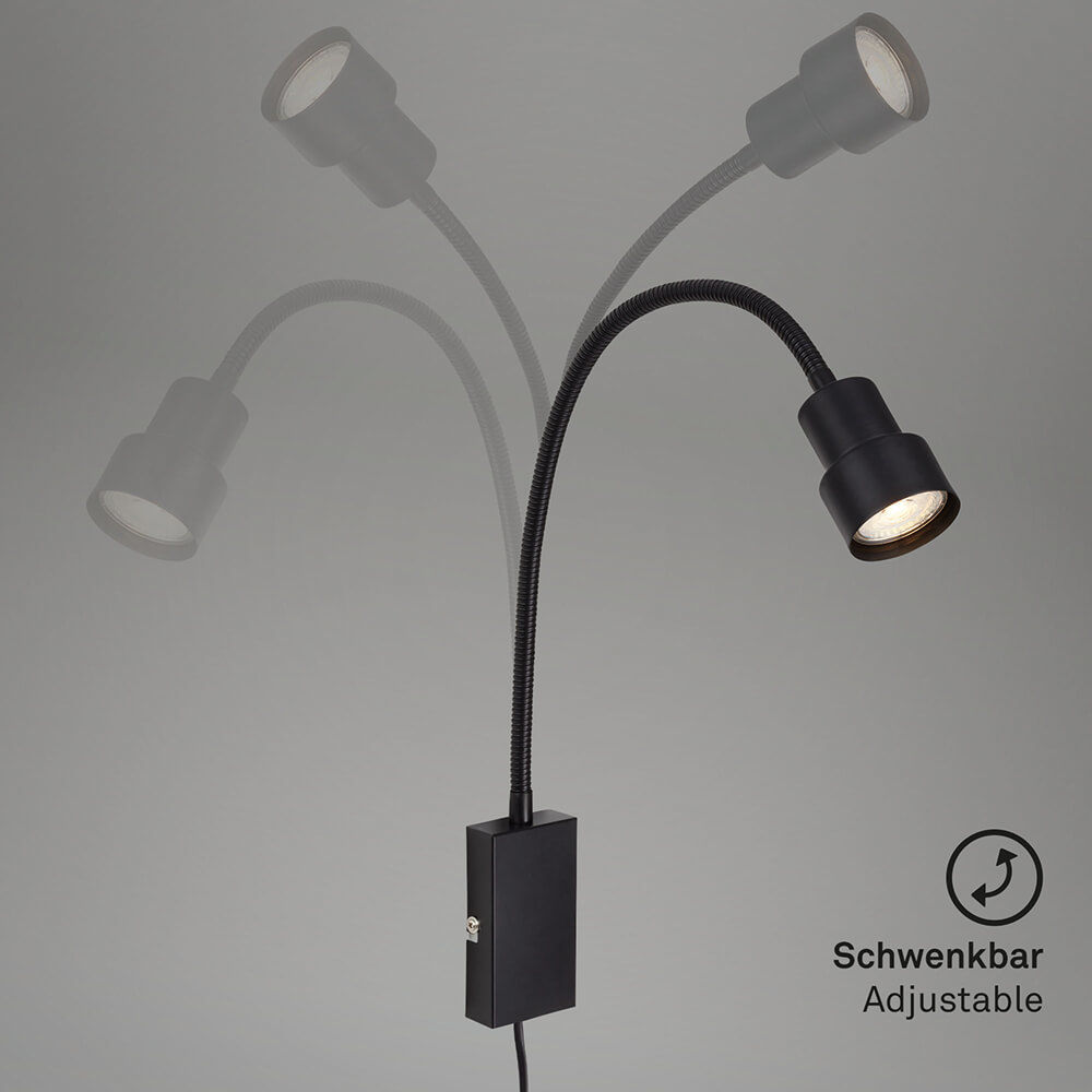 Wandleuchten TUSI 1 x GU10/5W schwarz