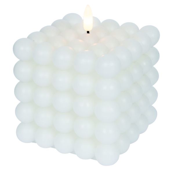 LED-Echtwachskerzen FLAMME DOT 1 warmweiße flackernde LED H 125, B 100 LED-Echtwachskerzen FLAMME DOT 1 warmweiße flackernde LED H 125, B 100