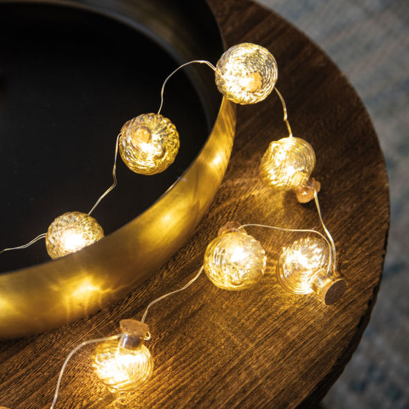 LED-Minilichterkette Zwiebelkugeln 12 warmweiße LEDs LED-Minilichterkette Zwiebelkugeln 12 warmweiße LEDs