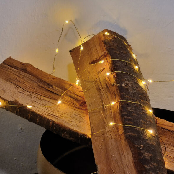 Minilichterkette superwarmweiße 40 LEDs 1.95m gold Minilichterkette superwarmweiße 40 LEDs 1.95m gold