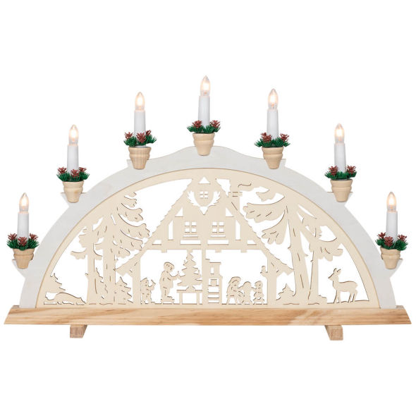 Weihnachtsleuchter Waldhaus am Weihnachtstag Weihnachtsleuchter Waldhaus am Weihnachtstag