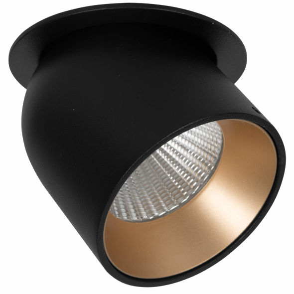 LED-Einbauleuchten 9W 680lm 3000K schwarz-gold