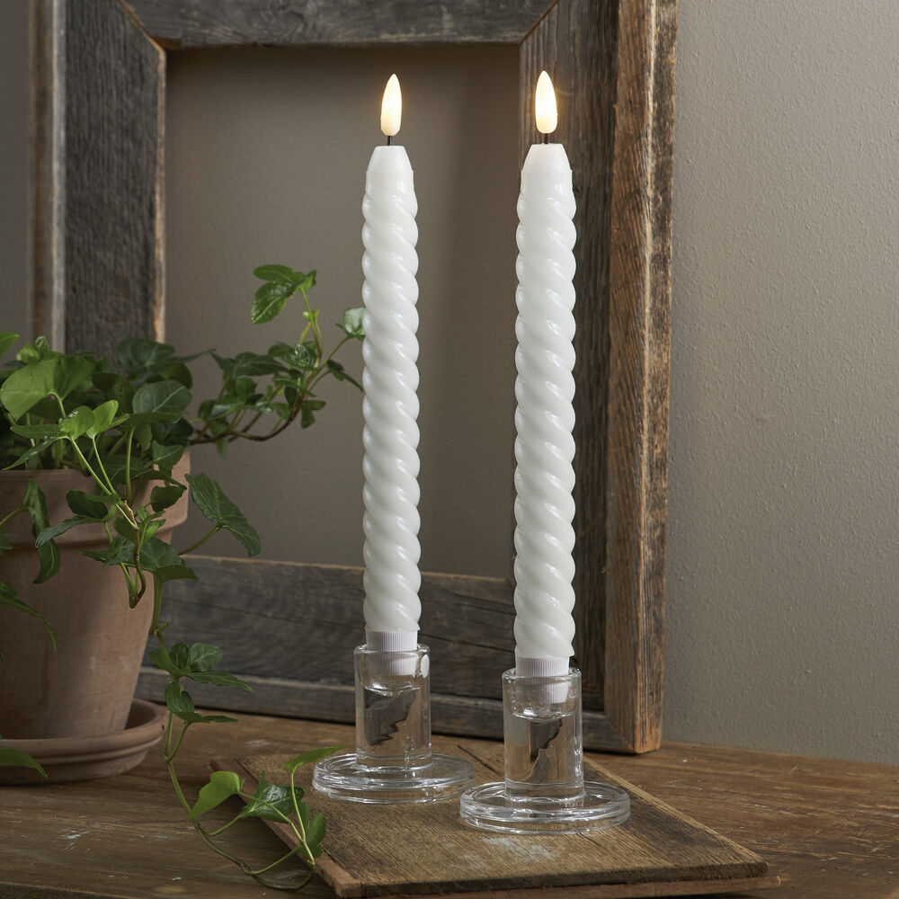 LED-Echtwachskerzen 064-34 FLAMME SWIRL ANTIQUE warmweiße flackernde LED 2er-Set LED-Echtwachskerzen 064-34 FLAMME SWIRL ANTIQUE warmweiße flackernde LED 2er-Set