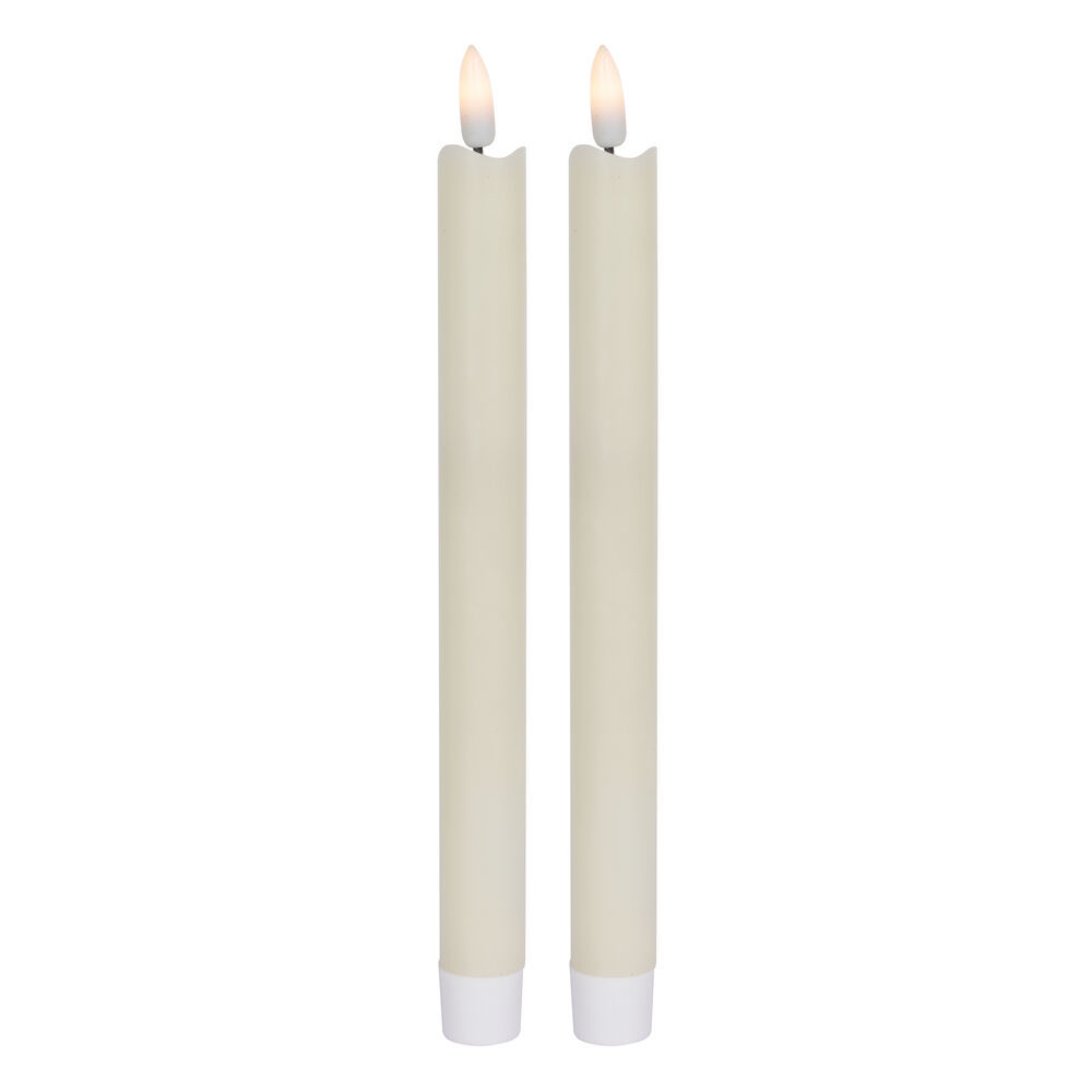 LED-Echtwachskerzen LAMME ANTIQUE 1 warmweiße flackernde LED 2er-Set LED-Echtwachskerzen LAMME ANTIQUE 1 warmweiße flackernde LED 2er-Set