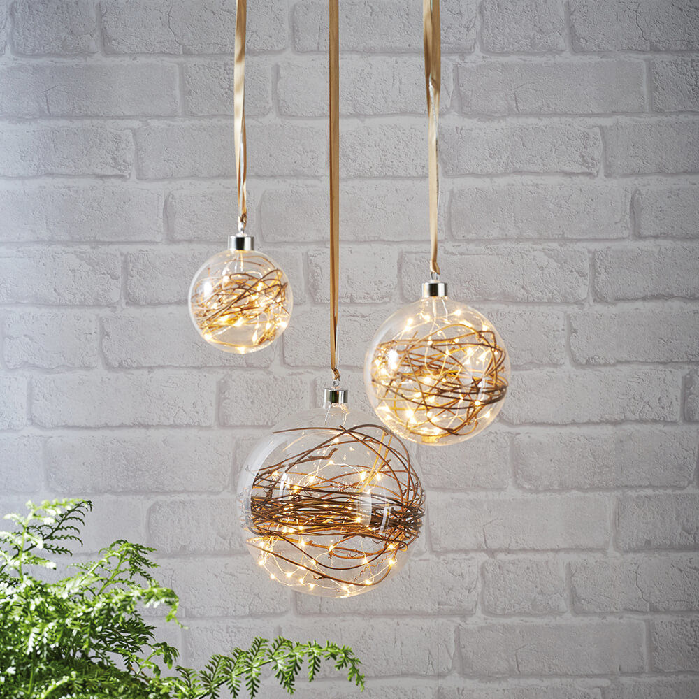 LED-Glaskugeln GLOW 30 LEDs