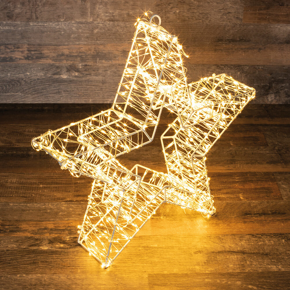 LED-Weihnachtsleuchter Stern 960 warmweiße LEDs