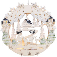 LED-Fensterbild Hirsche im Wald