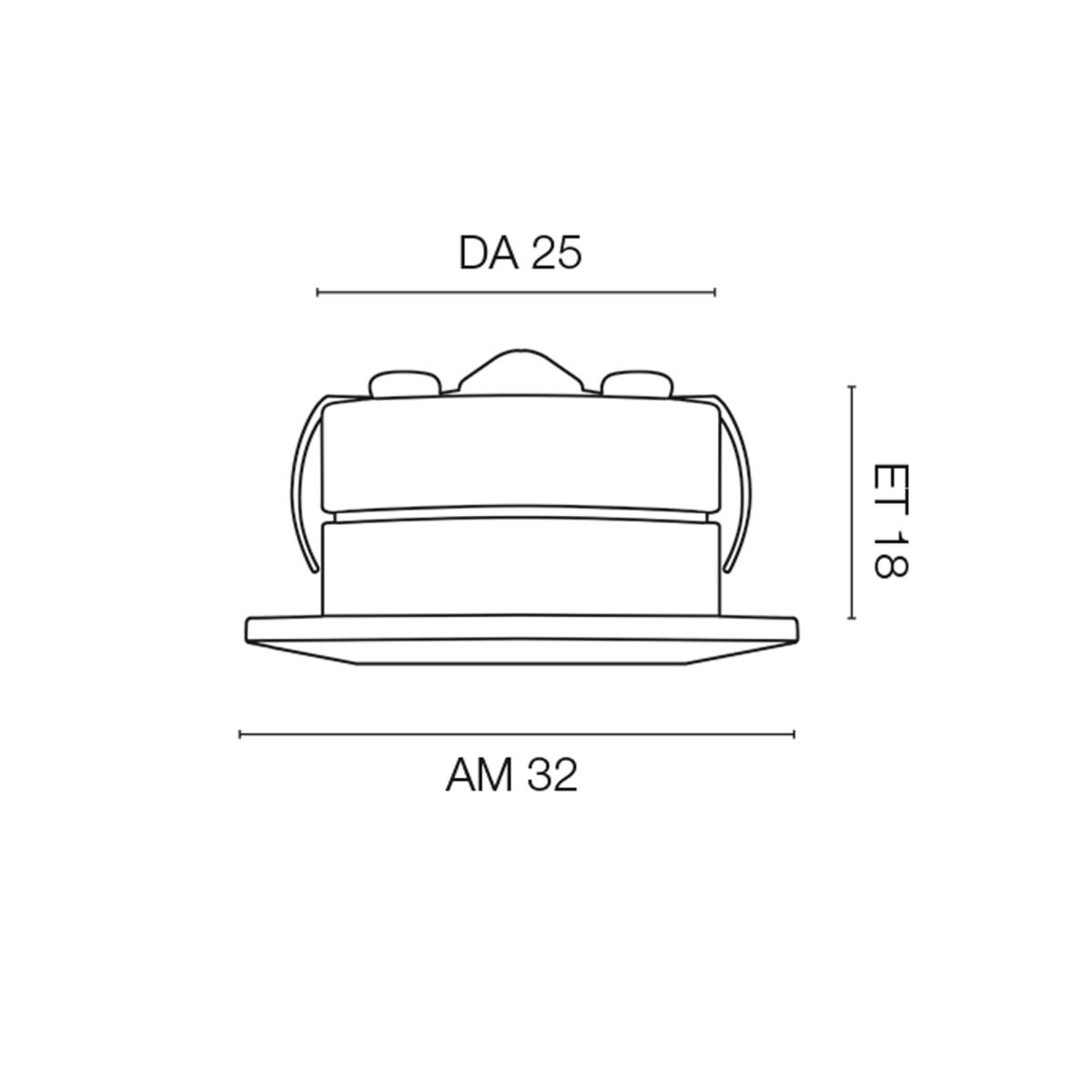 LED-Einbauleuchte SLC MiniOne Fixed 3W 168lm 2700K weiß