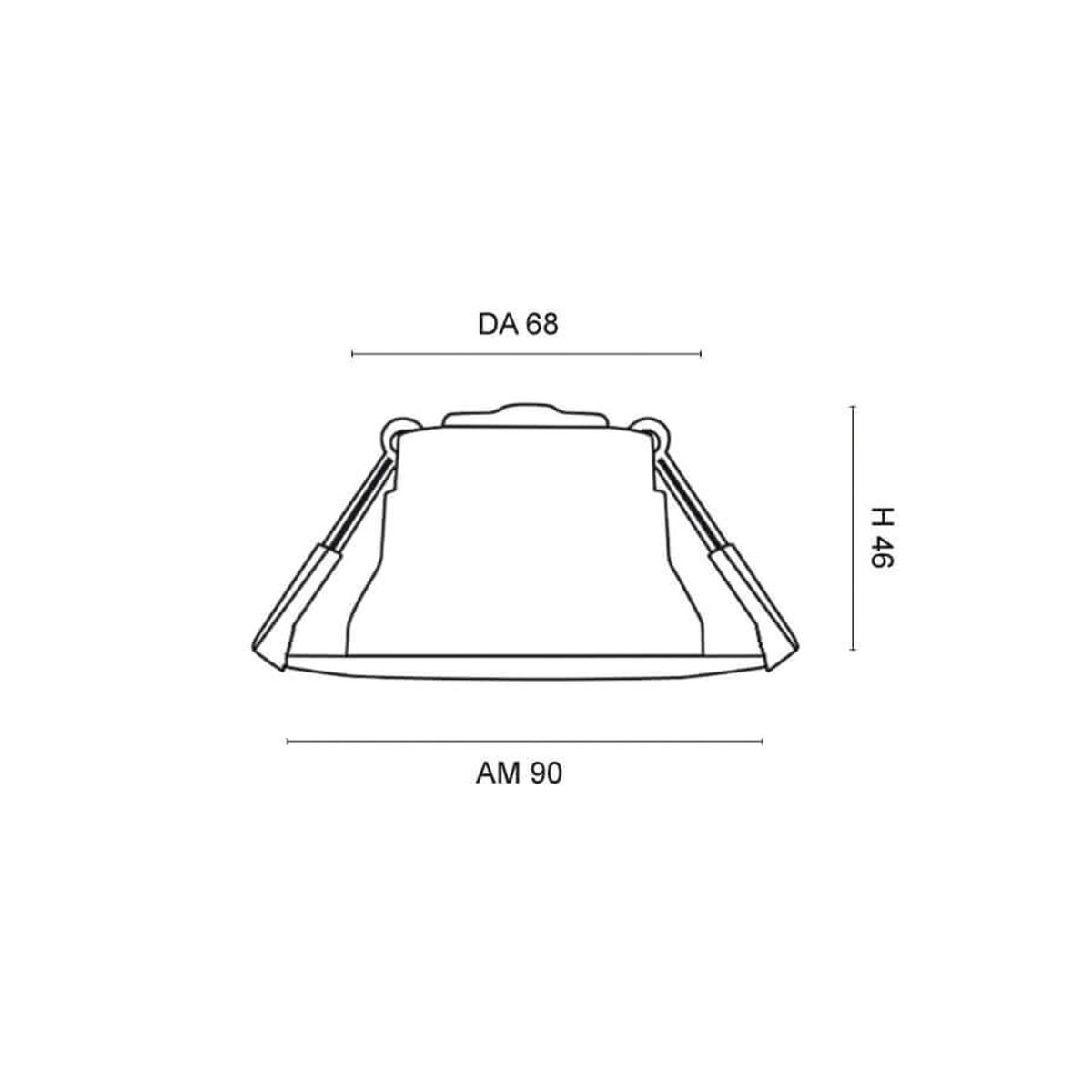 LED-Einbauleuchte ONE SUNLIKE 8W 559lm 3000K Alu-gebürstet