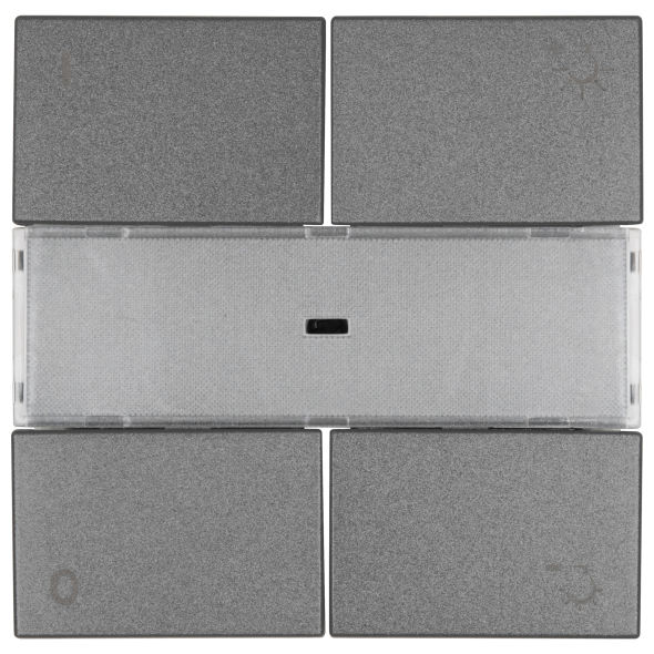 Abdeckung LOGUS 90 4-Tasten-Dimmer anthrazit-grau Abdeckung LOGUS 90 4-Tasten-Dimmer anthrazit-grau