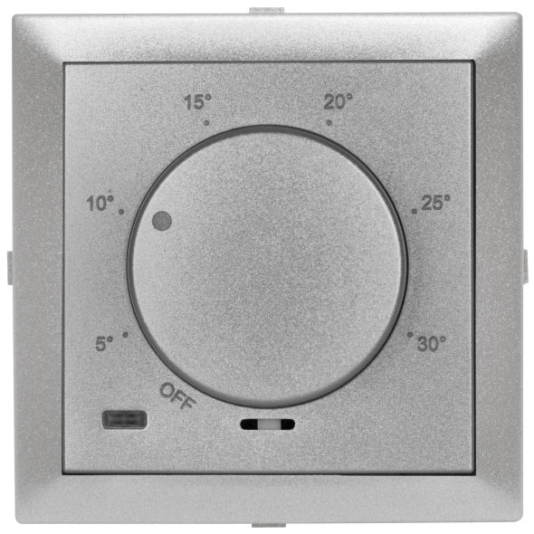 Zentralplatte LOGUS 90 für Thermostat alu-silber Zentralplatte LOGUS 90 für Thermostat alu-silber
