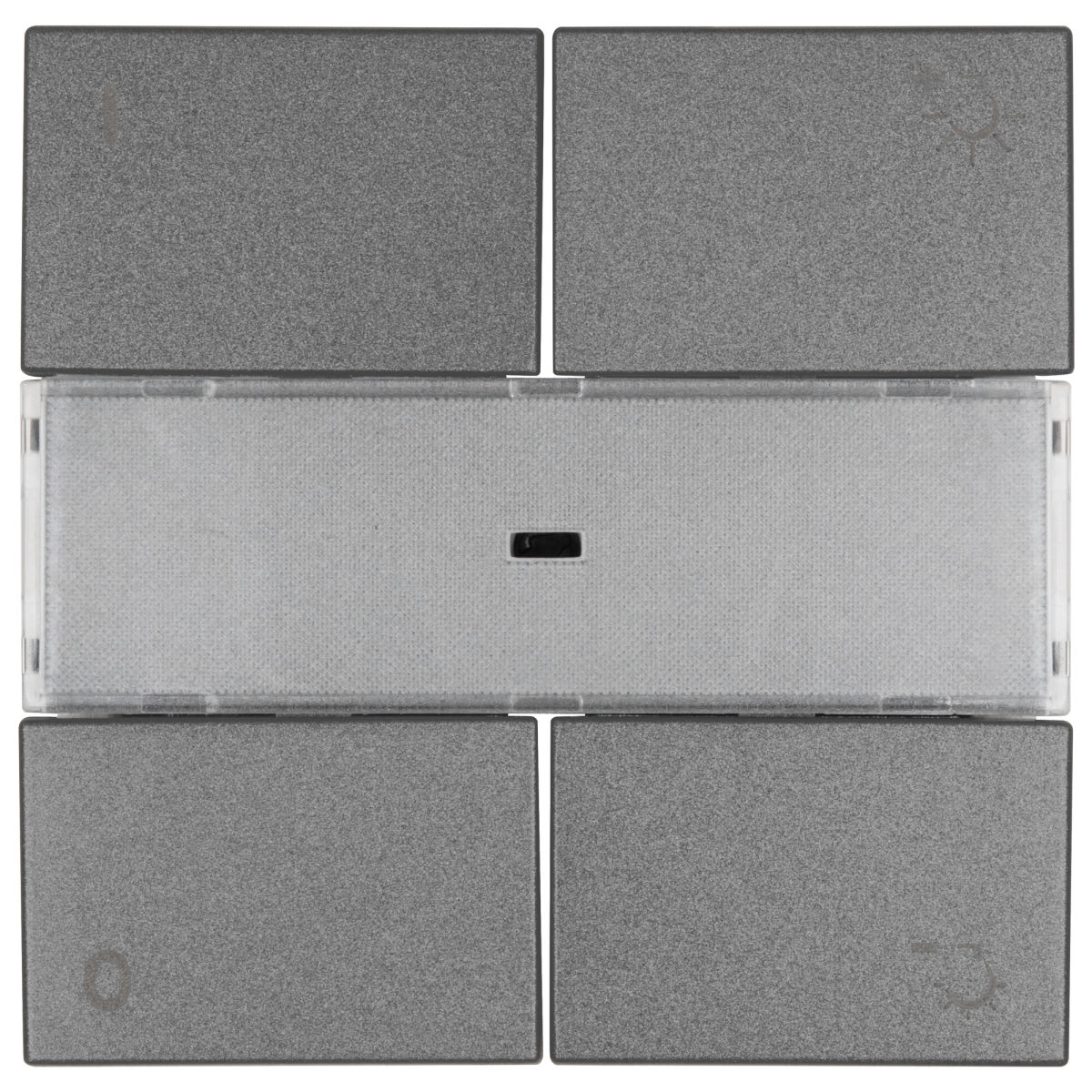 Abdeckung LOGUS 90 4-Tasten-Dimmer anthrazit-grau Abdeckung LOGUS 90 4-Tasten-Dimmer anthrazit-grau