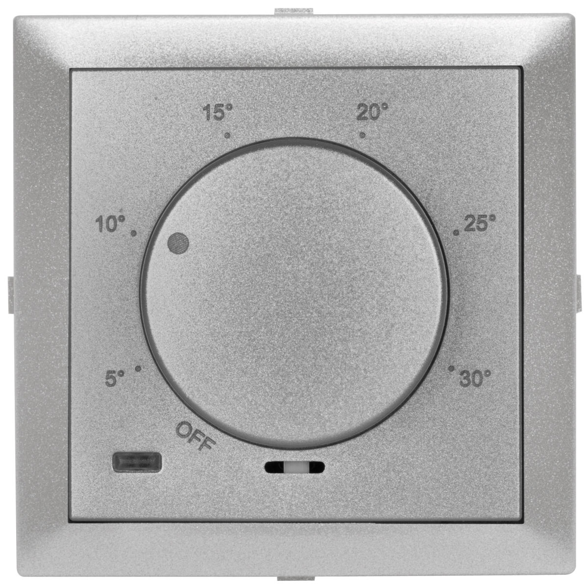 Zentralplatte LOGUS 90 für Thermostat alu-silber Zentralplatte LOGUS 90 für Thermostat alu-silber