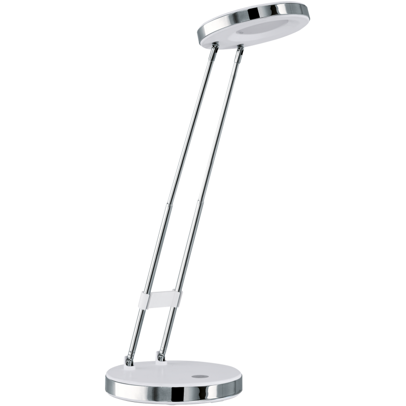 LED Tischleuchte Gexo chrom weiß LED Tischleuchte Gexo chrom weiß