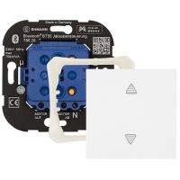 UP-Jalousiensteuerung mit Tastwippe 55 x 55 mm reinweiß (~RAL 9010)