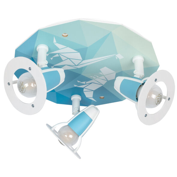 Deckenleuchte DINOPOLY 3 x E14/40W blau