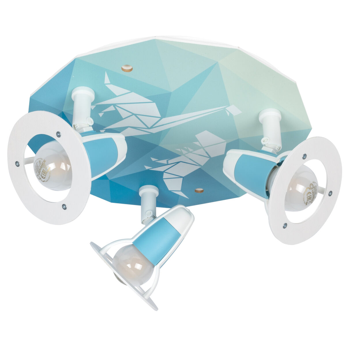 Deckenleuchte DINOPOLY 3 x E14/40W blau