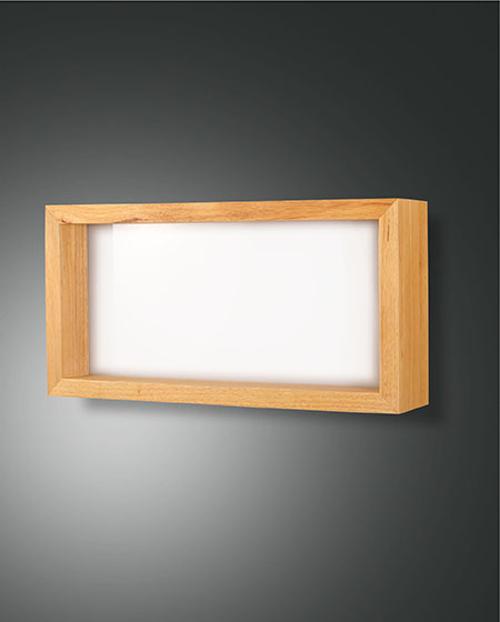 Wandleuchte innen Window 305 mm Holzrahmen Eiche natur Wandleuchte innen Window 305 mm Holzrahmen Eiche natur