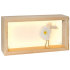 Wandleuchte innen Window 305 mm Holzrahmen Eiche natur