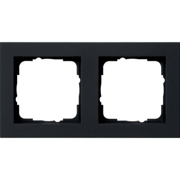 System 55 E2 2-fach Rahmen schwarz matt 021209 System 55 E2 2-fach Rahmen schwarz matt 021209