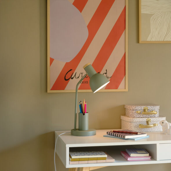 Schreibtischleuchte DEVONE 1x E27/15W staubgrün