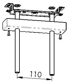 Universelle Leuchtenbefestigung 1877 mit Baldachin